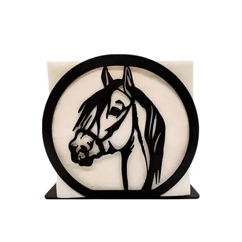 

Home LivingRoom Iron Art Standing Tissue Holder Rustic animal Pattern Party Wedding Dining Table Decor Napkin Stand Storage Rack
