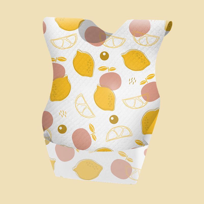 10Pcs Disposable Baby Bib Waterproof Oilproof Portable Printed Infant Feeding Bib For Toddler Eating Travel Daily Use