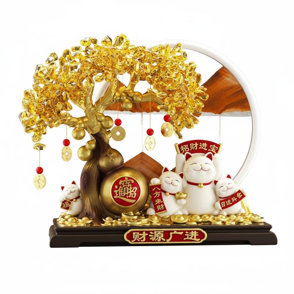 Welcoming Cat Figurine Statue Opening Gift Fortunate