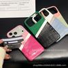 Premium Leather Alligator Pattern Mobile Phone Case, Suitable for iPhone17Promax Dual-plug Card Bag, Apple Protective Case.