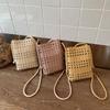 Korean INS Style Woven Hollow Shoulder Bag - Women's Summer Commuter Square Bag