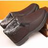 Cotton Shoes Middle-aged Elderly Men's New Plush Warm Anti Slip Waterproof Snow Boots Outdoor Work Travel Leisure Shoes 2026