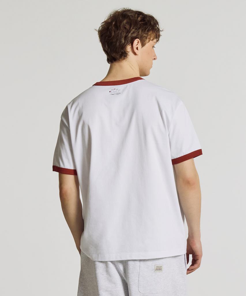 Nyuballanseu Nbneg2A103 / Uni Archive Pace Running Ringer Tee (White)