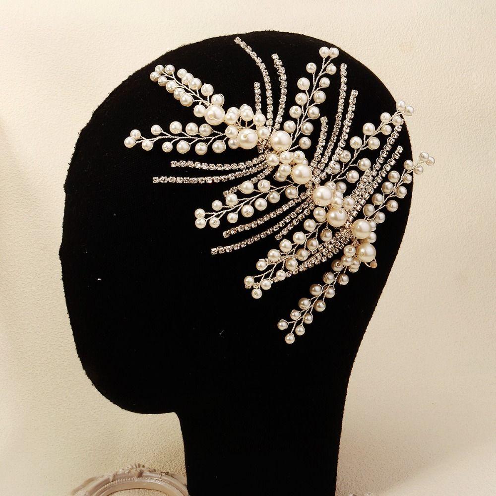 Crystal Bride Hairpin Branches Shape Wedding Headdress Fairy Bridal Hair Clip Hair Accessories