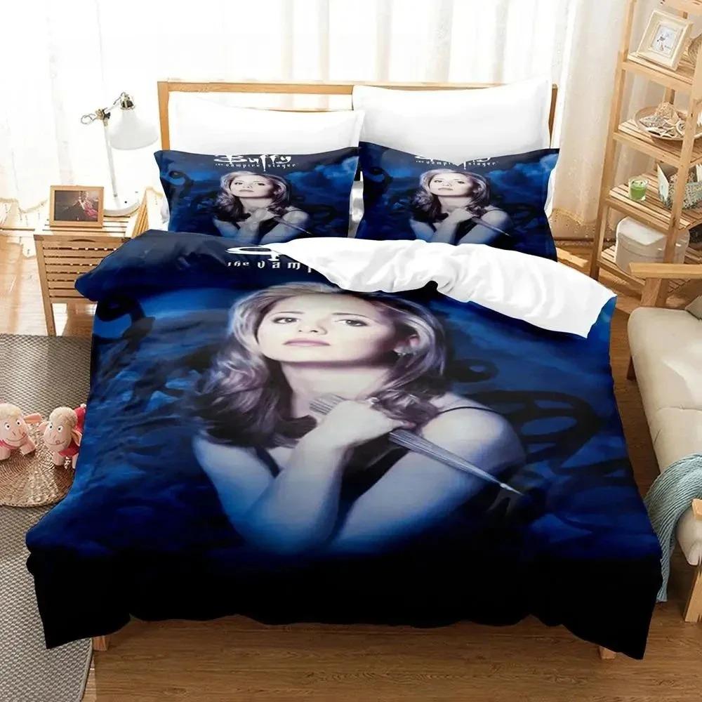 

Bufy The Vampire Beding Set For Bedrom Soft Modern Bedspreads Comefortable Children Kids Soft Duvet Cover Comfortable Quilt Cover And Pilowcase 135*200cm Eu-Single