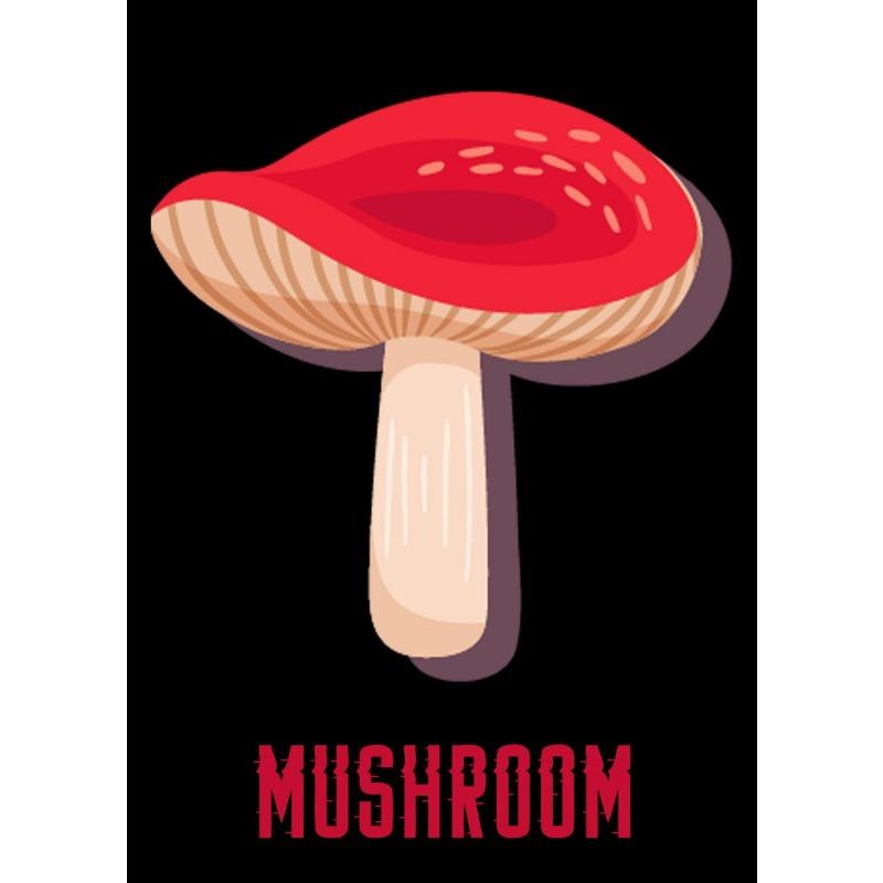 Póster de Setas Variadas Moderno Lindo Comida Seta Dibujos Animados Pintura en Lienzo Arte de Pared Imagen para Cocina Sala de Estar Decoración del Hogar