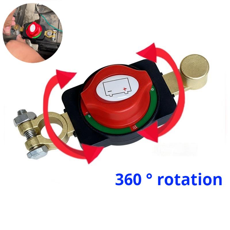 Top Post Battery Disconnect Switch 12V-48V Battery Kill Switch Negative On/Off Battery Switch for Cars Vehicles RVs and Boats