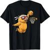T-shirt pour enfants Capybara Jouant au Basket-ball Rodent Sportif