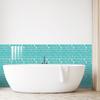 Special Shaped Marble Embossing Tiles Wall Sticker Kitchen Oil-Proof Bathroom Washbasin Art Mural Decals