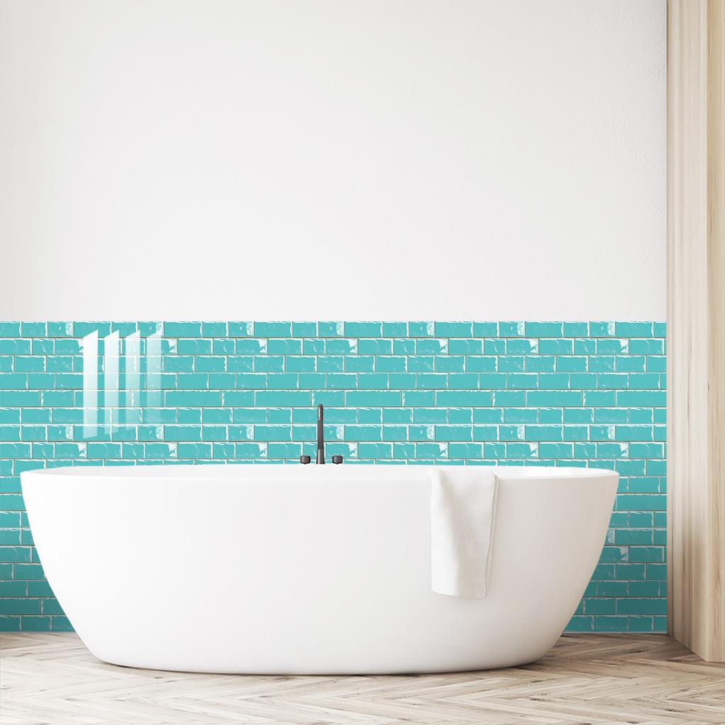 Special Shaped Marble Embossing Tiles Wall Sticker Kitchen Oil-Proof Bathroom Washbasin Art Mural Decals