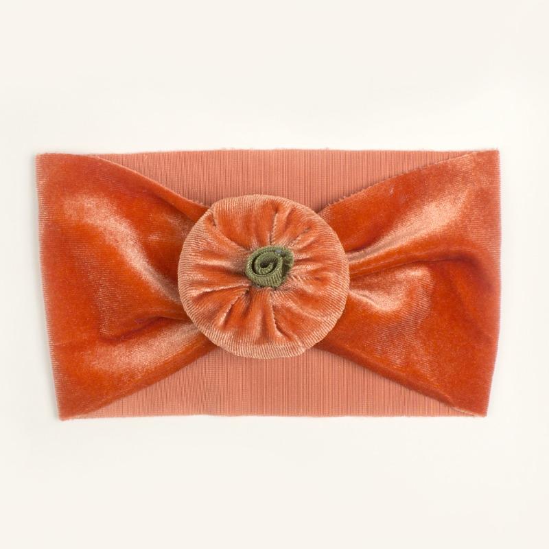 

New Halloween Day Children s Headband, Pumpkin Head, Easter Golden Velvet Baby Hair Accessories, Baby Headscarf оранжевый