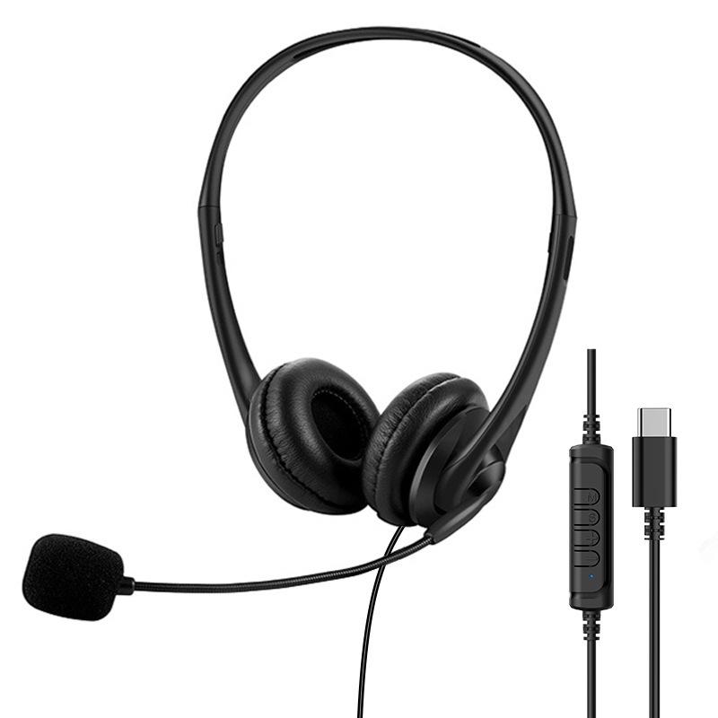 Single-Ear Wired USB Headset with Mic and Customizable Logo