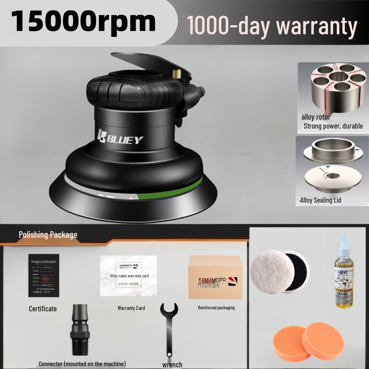 

Высокоскоростная промышленная пневматическая шлифмашинка: Пневматическая шлифовальная, полировальная и восковальная машина «все в одном»