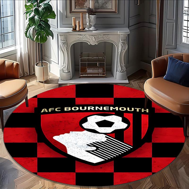 1pc Football Team (79) Design Printed Area Round Carpet for Bedroom Living Room Home Decor Rugs Mat Non Slip Mat Rug for Bedside