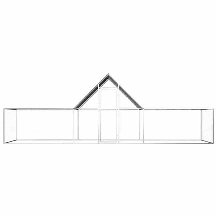 VidaXL Poulailler Enclos Clapier Cage Animaux Lapin Canard 6x2x2 m Acier 144562
