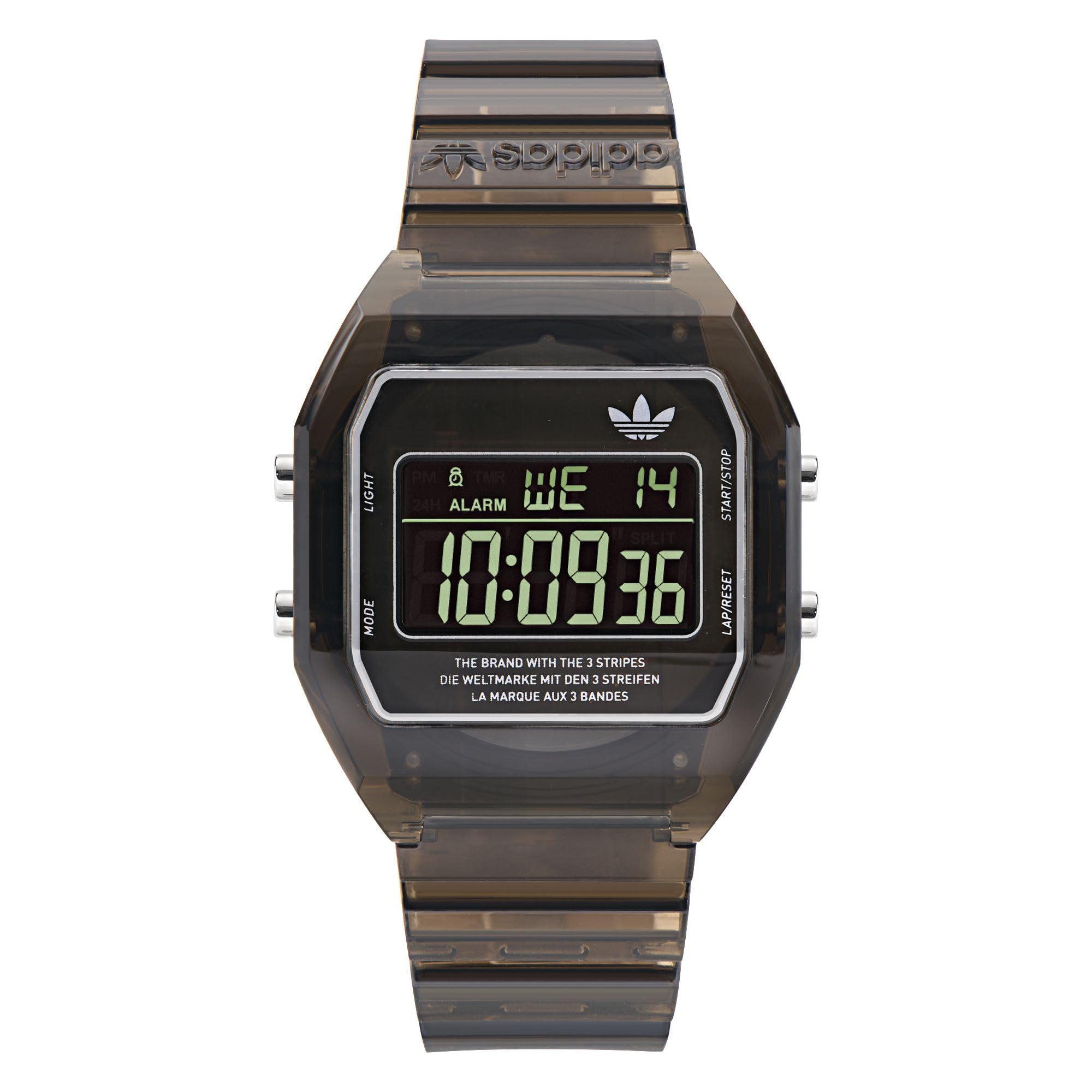 

Original DIGITAL TWO Crystal Black Dial Resin Mineral Glass Quartz Watch Brand AOST24064 [Adidas Swatch] [Item] чорний