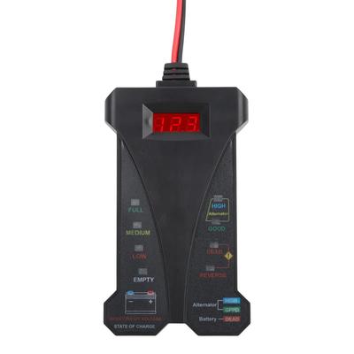 Lichtmaschinenprüfer Wie in Abbildung 12V Voltmeter Überspannungsschutz Verpolungsschutz Benutzer-Sicherheitsmerkmale