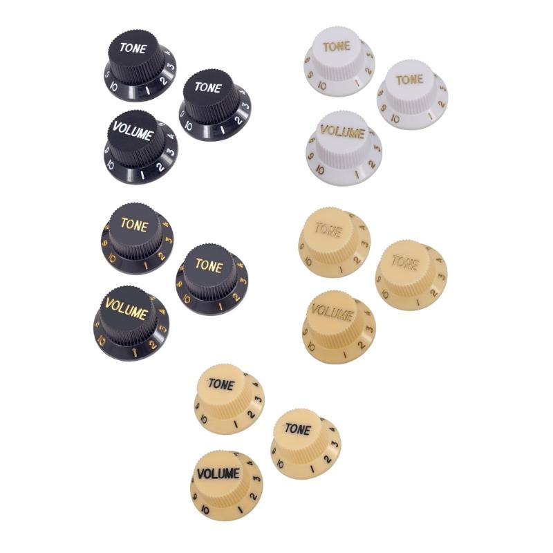 Guitar Knobs Set Potentiometer Caps Plastic Guitar Knobs Plastic Texture for Electric Guitar Volumes and Tone Controls