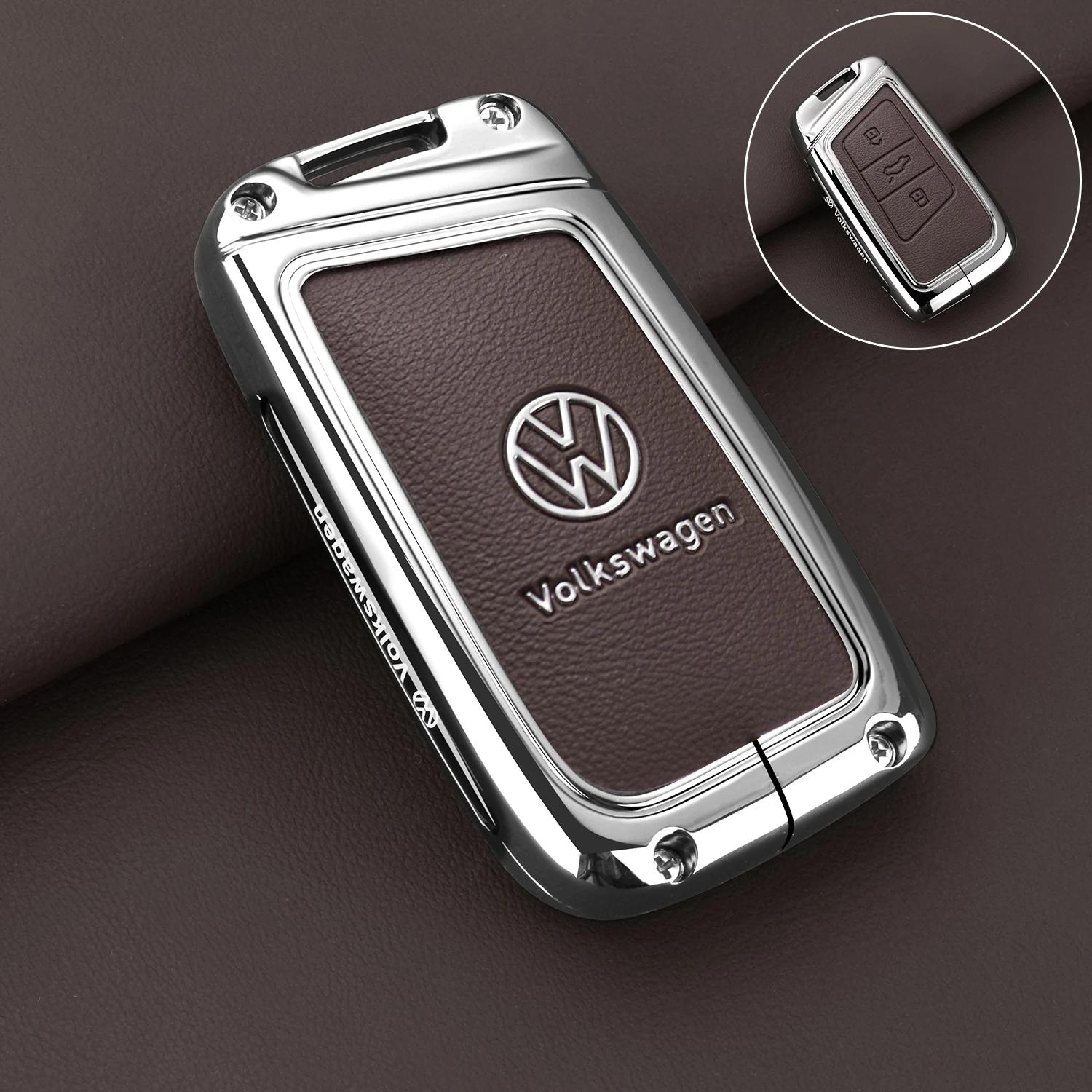 

VW GTI GOLF 2026 Hot For VW VOLKSWAGEN Alloy Leather Car Smart Remote Key Case Fob Cover Protector Shell For Volkswagen VW Magot