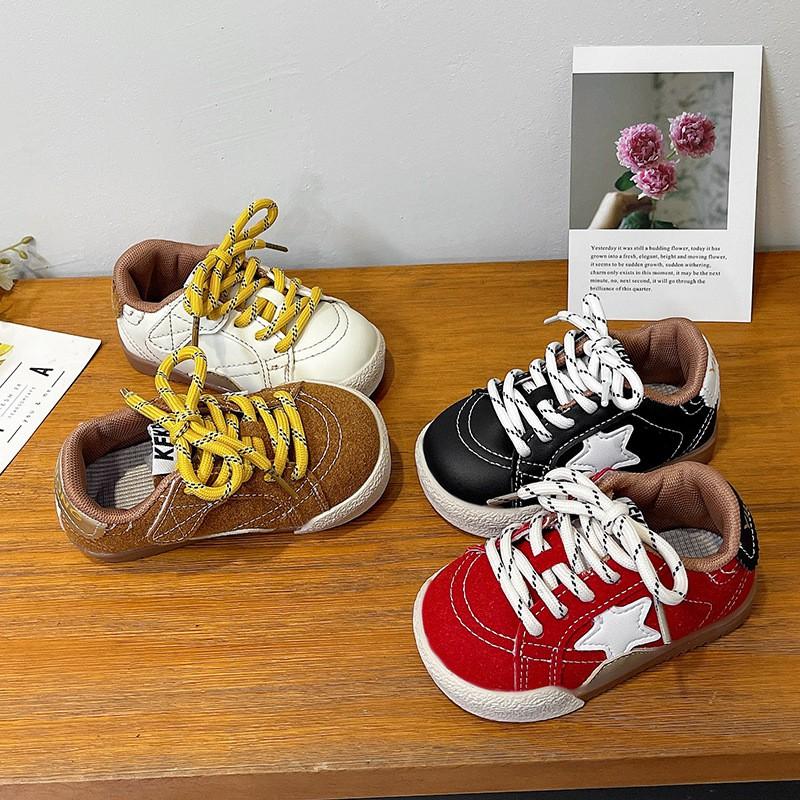 Youth Style Shoes Kids Star-Printed Soft Sole Casual Sneakers Boys Girls Lightweight Running Shoes