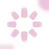 24 Pezzi Rosa Bianco Unghie Artificiali Press On Unghie Medie Lunghe Quadrate Unghie Finte Copertura Totale Unghie da Incollare per Matrimonio