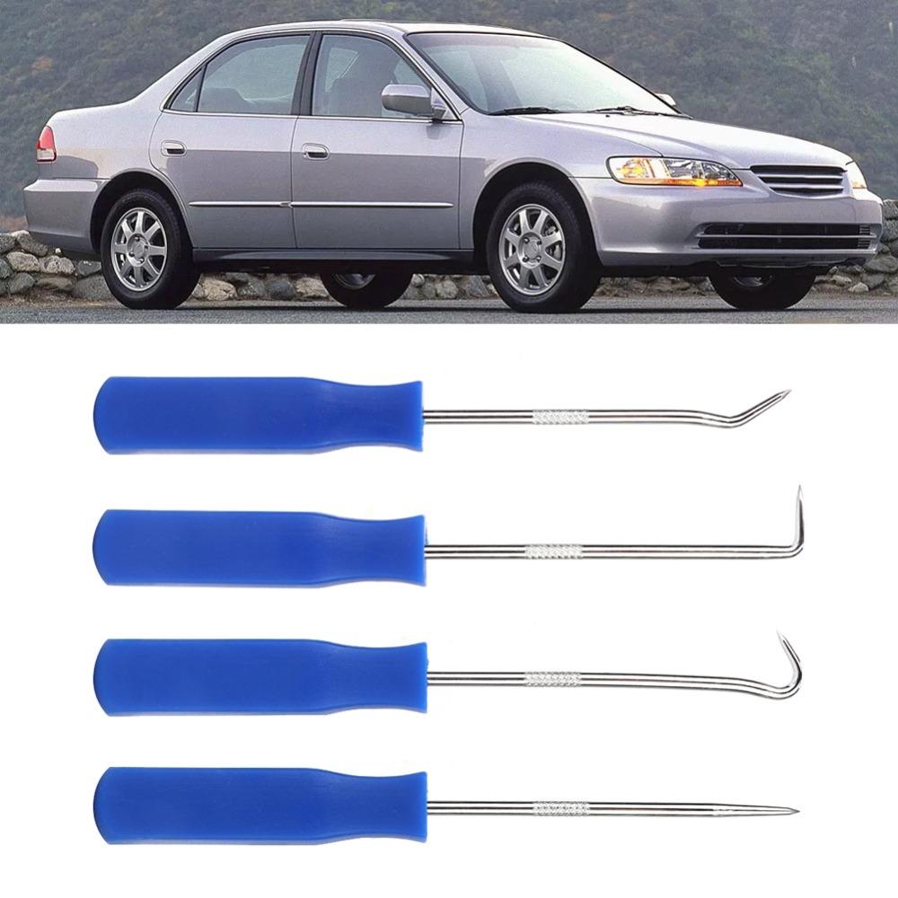 4PCS Stainless Steel Car Pick Hook Set ABS Handle Oil Seal Puller Maintenance Technician