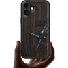 Carveit Magnetic Case for iPhone 16 Plus Case, Wood Artisan Engraved & Handmade Shell Inlaid, TPU Shockproof Cover, Compatible with MagSafe Wireless