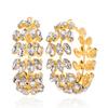 Exaggerated Geometric Circle Earrings Design Sense Rhinestone Earrings Femininity Catwalk Accessories Female Earrings