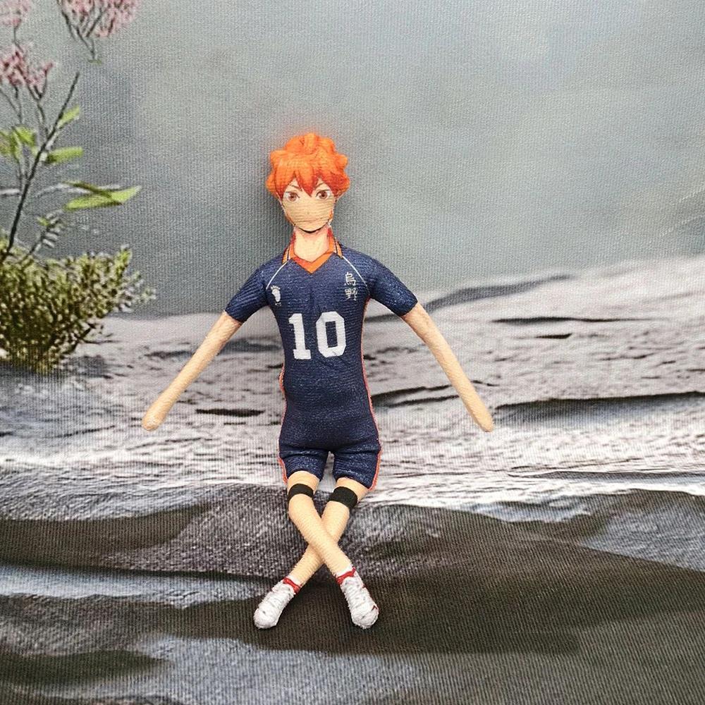 Anime Haikyuu Hinata Shoyo Kozume Kenma Cosplay Keychain Plush Cotton Doll Slender Twistable Shape Room Decoration Unisex Gifts