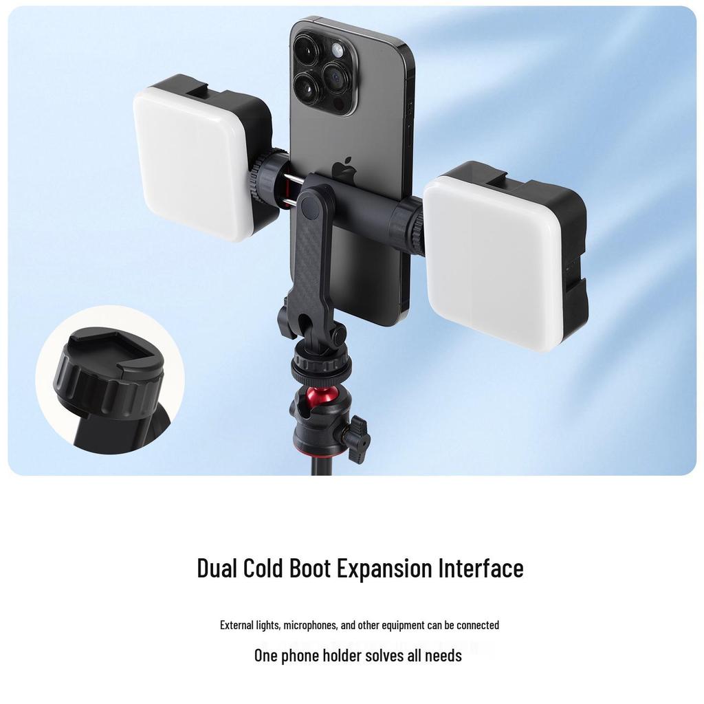 Multi-Functional Rotating Phone Clip for Tripod with External Monitor Display