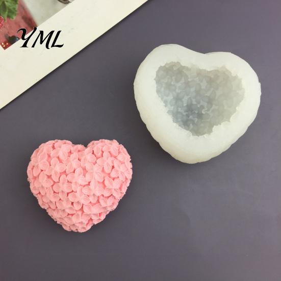 Heat Resistant Silicone Molds Heart Flower Mold, 3D Mousse Cake Candle Soap Easy Clean Bakeware Set Making, Fondant Resin Epoxy Craft Tool for