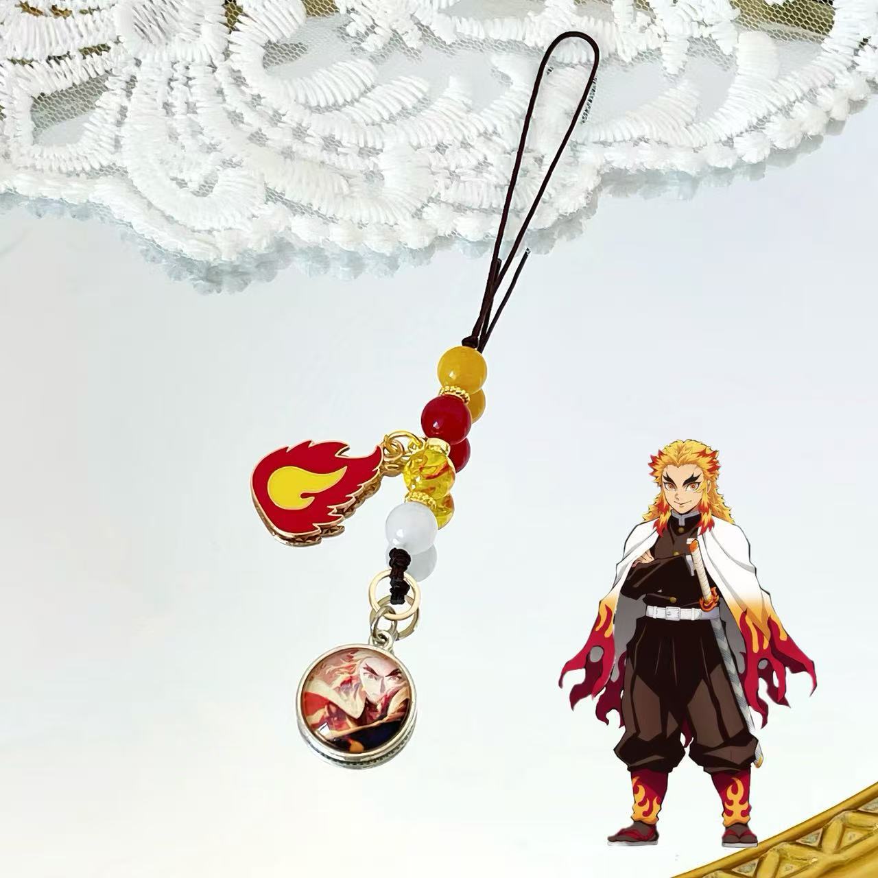 

Demon Slayer Reincarnation Bracelet Phone Strap Tanjiro Shinobu Muichiro Style Accessory