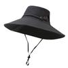 Adjustable Wide Brims Sun Hat For Men With Removable Top Panel Breathable Outdoor Fishing Cap Sun Protections