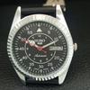 JAPAN VINTAGE REFURBISHED SEIKO 5 AUTOMATIC 6309A MENS BLACK WATCH A442977-1