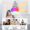 LED Ceiling Fan Light E27 with APP&Remote Control Dimming 6-speed Adjustable Wind Speed Suitable for Living Room Study Home Use