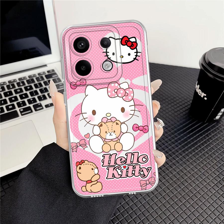 

Soft Phone Cover Case for Xiaomi Redmi Note 14 Pro Plus 14C Note 13 11 12 13C 10S 11S A4 12S 9 10 Cartoon Hello Kitty Redmi Note 14 Pro+ 5G (Global)