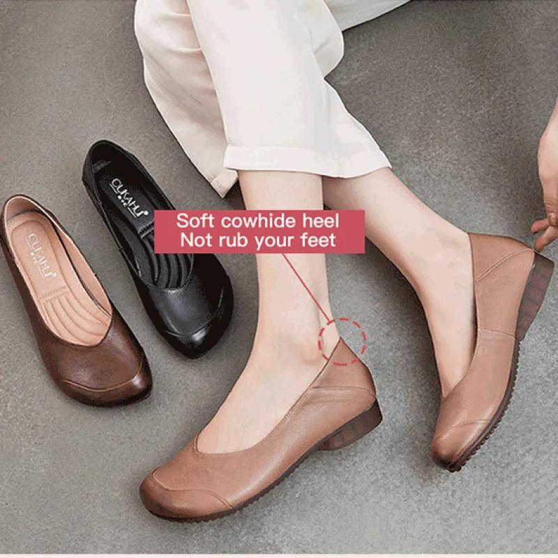 Fashion Women's Single shoes simple Flat Bottom Roman Shoe square head shallow mouth Wedge Heels Ladies casual comfortable Loafers