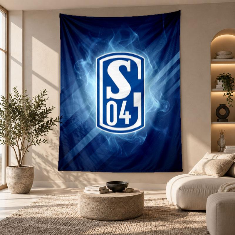 Dekoratives Wandbild, Wandkunst mit Schalke 04 Aufdruck, Leichte Wanddekoration für Schlafzimmer-Hintergrund
