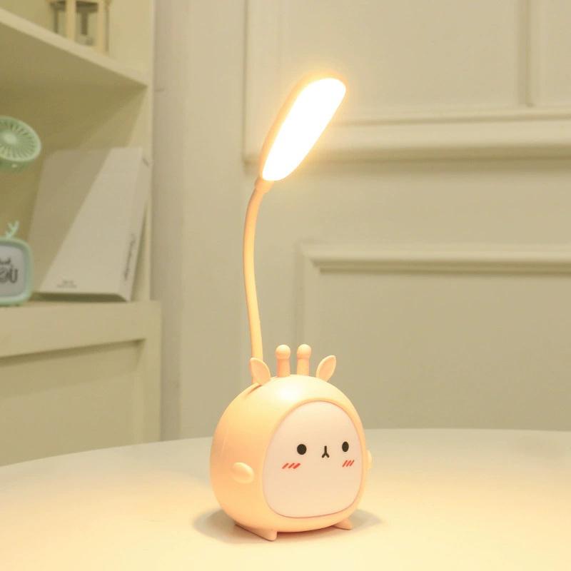 LED Niedliches Tier Kleine Tischlampe Einstellbares Nachtlicht Schlafzimmer Nachttischlampe Augenschutz Leselampe Kinderschlafleuchte
