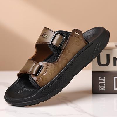 Fashion With Adjustable Buckle Strap Slippers Perfect Fit Durable Sole Half Drag Suitable Outdoor Wear Summer Flats Men's Comfy Sandals