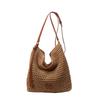 Going Out To The Beach For Vacation, Beach Shoulder Bag, Women'S Hollow Woven Commuter Large-Capacity Bucket Bag