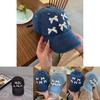 Original Diy Butterfly Bow Baseball Cap For Women Adjustable Wide Brim Sun Protection Fashionable 2024 Korean Style
