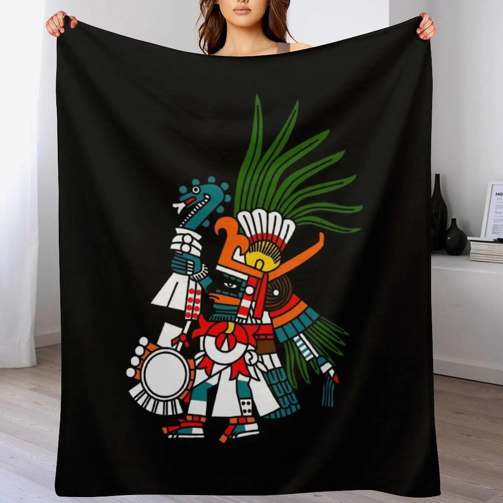 

Aztec Deity Huitzilopochtli Turquoise Prince Our Lord Codex Borbonicus Throw Blanket Office blanket for cold 102x76cm(40x30in)