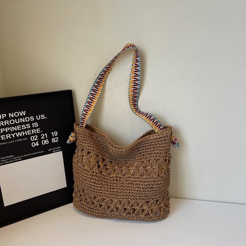 

Ленивый ветер большая вместимость плетеная сумка из соломы женская летняя отпускная плетеная сумка широкий плечевой ремень сумка-тоут для通勤
