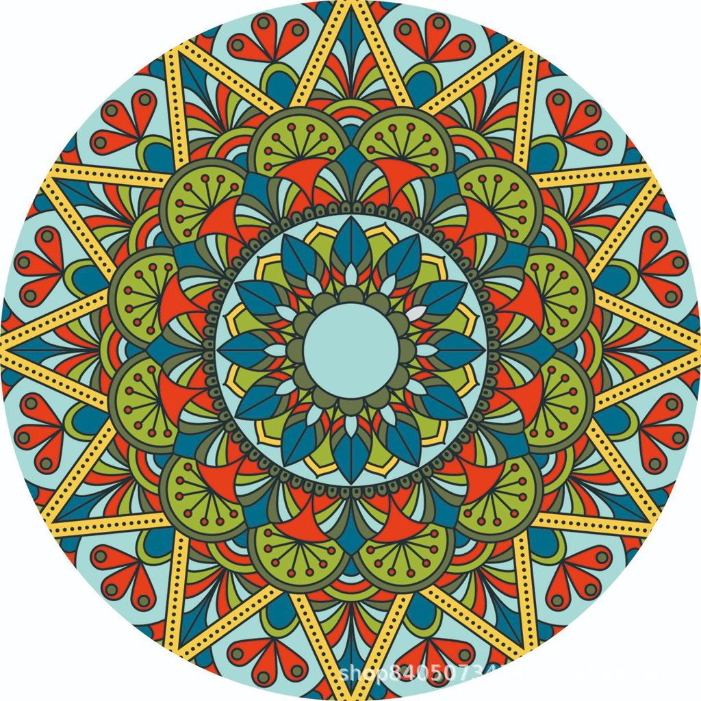 Bohemia Vintage Coasters Heat-insulated Ceramic RoundHousehold Retro Anti-scalding Tea Mat Kitchen Tableware Mat Accessories