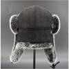 Winter Bomber Hats for Men, Ear Flap Pu Leather Faux Fur Trapper Hat, Ideal Choice for Gifts
