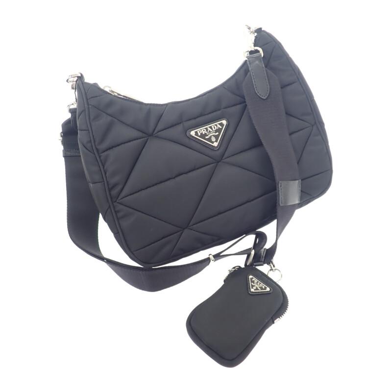 Prada 1BC151 Shoulder Bag Black Nylon Women
