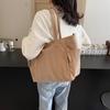 Torba typu tote z kordu, damska, dojazdowa, torba typu crossbody, duża pojemność, torba na ramię dla studentki