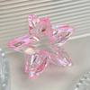 Colorful Hollowed-out Star Shark Clip Sweet Semi-tied Hair Clip  Cute Five-pointed Star-shaped Ponytail Clip  Fashionable Hair Clip