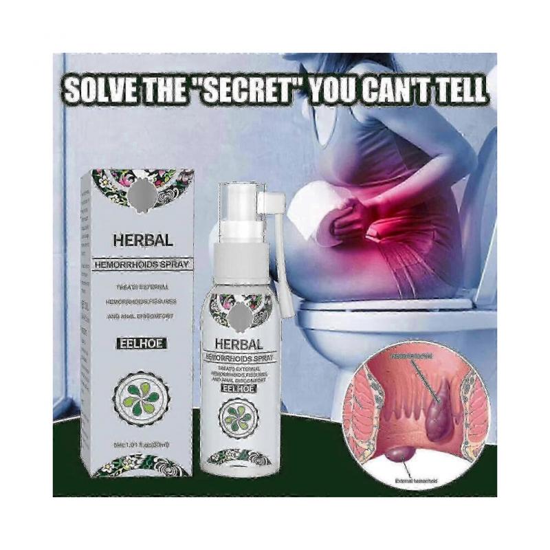 (3pcs)Herbal Hemorrhoids Spray Eelhoe Hemorrhoids Spray Natural Hemorrhoids Treatment Spray Relieve Itching Pain 30ml